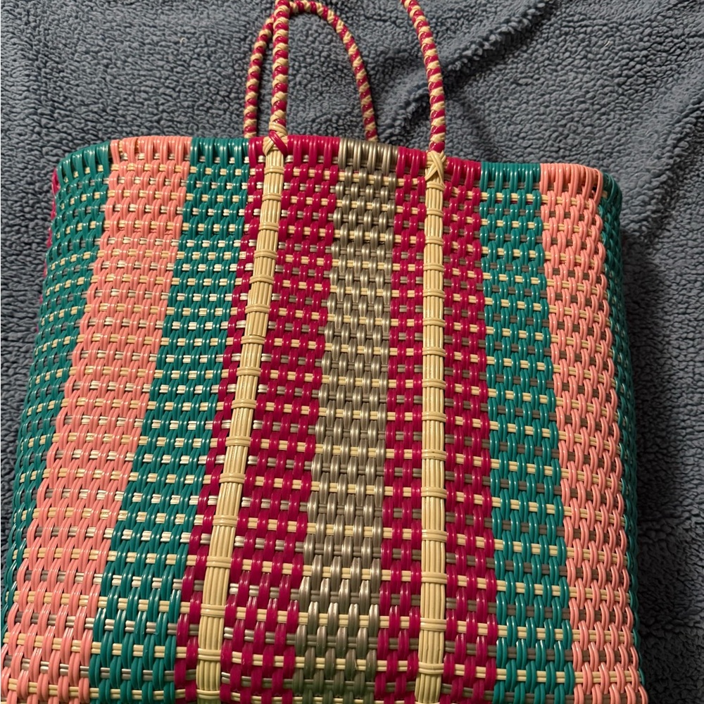 Colorful Woven Tote Bag